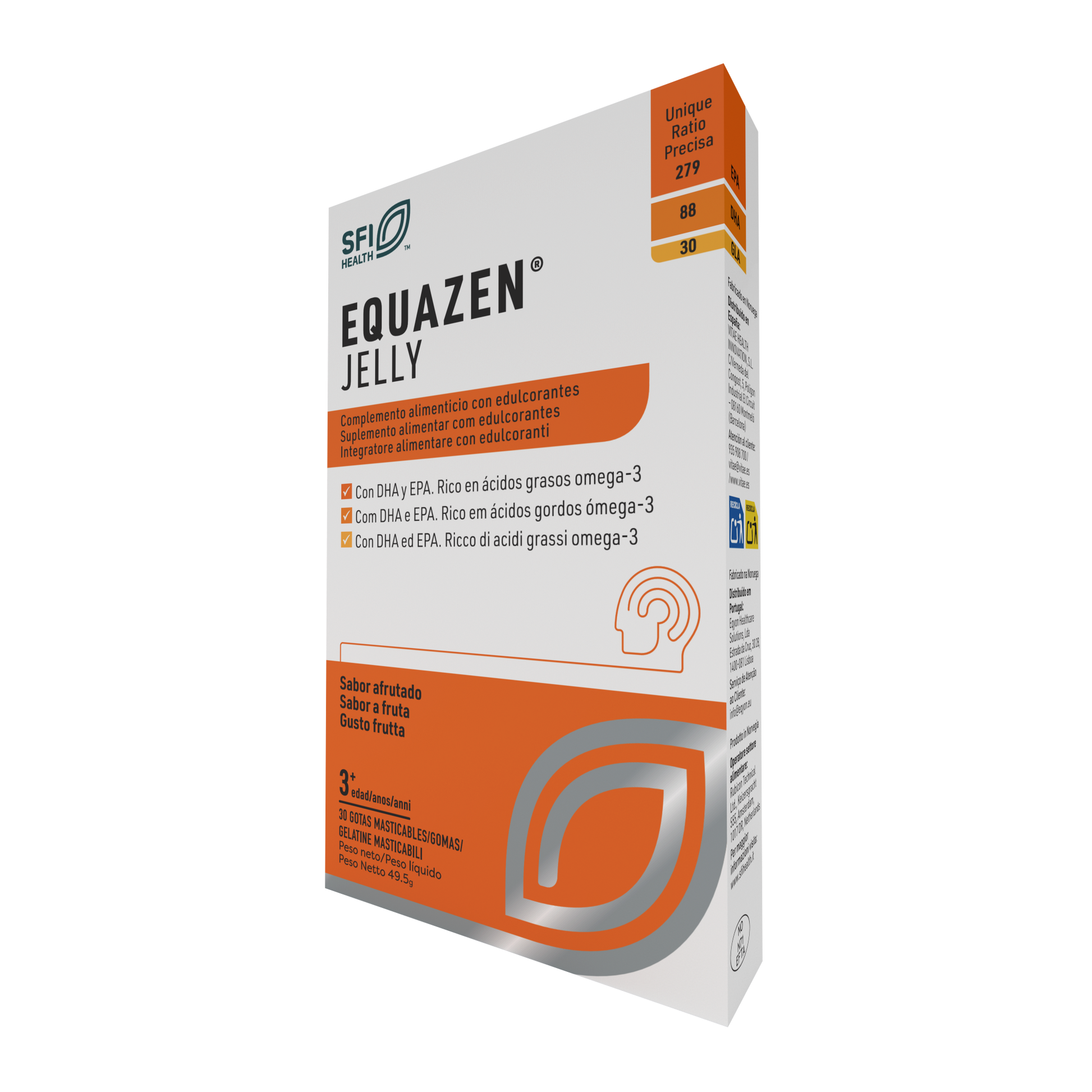 EQUAZEN Jelly 30 gomas fruta — Ómega-3 para crianças foco e concentração